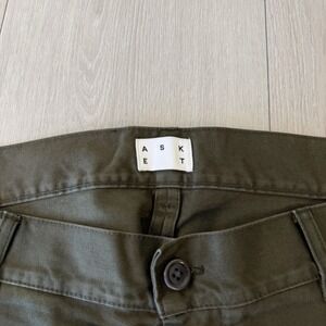 ASKET The Heavy Twill Chino Pants Mens Size 34X32 Green Organic Cotton Romania
